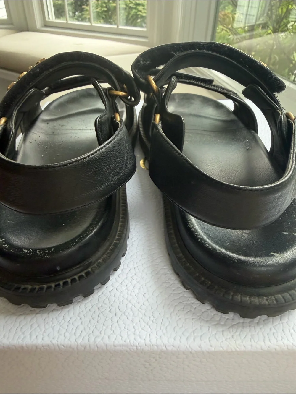 Dior black leather
